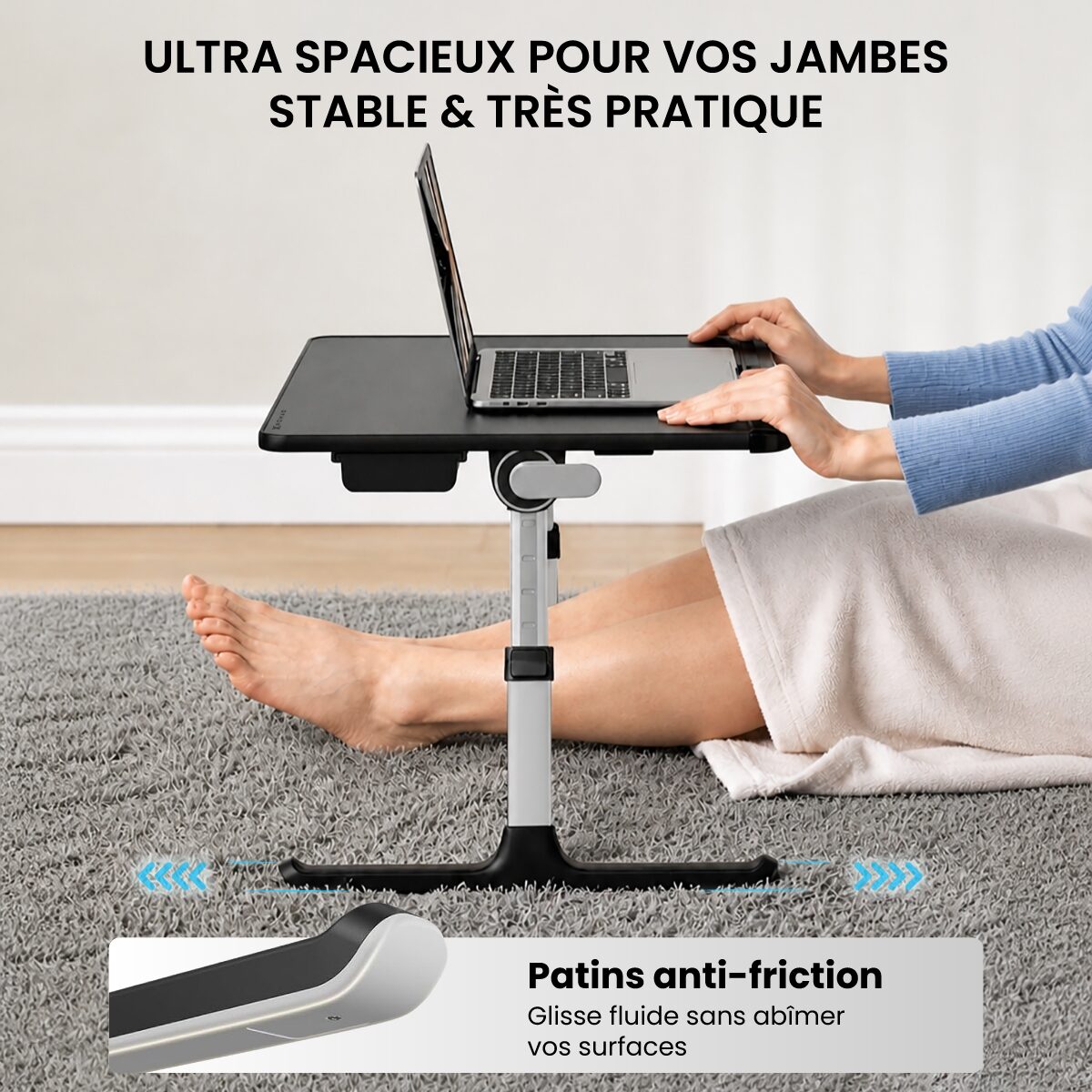 Airdesk® Table de télétravail pliante ergonomique