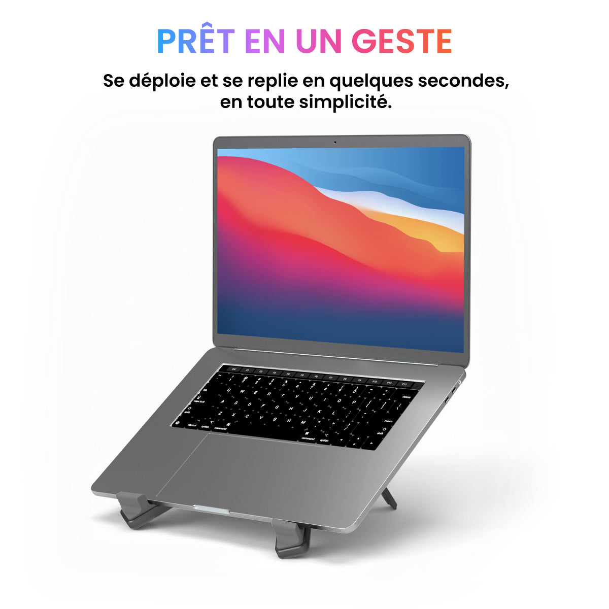 Airstand® Support ordinateur portable aluminium pliable - MacBook & PC de 10 à 16" - 7 positions - Confort optimal