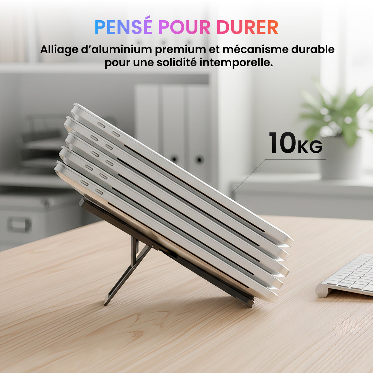 Airstand® Support ordinateur portable aluminium pliable - MacBook & PC de 10 à 16" - 7 positions - Confort optimal