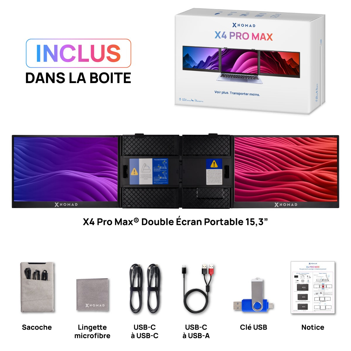 X4 Pro Max® Double Écran 15,3"
